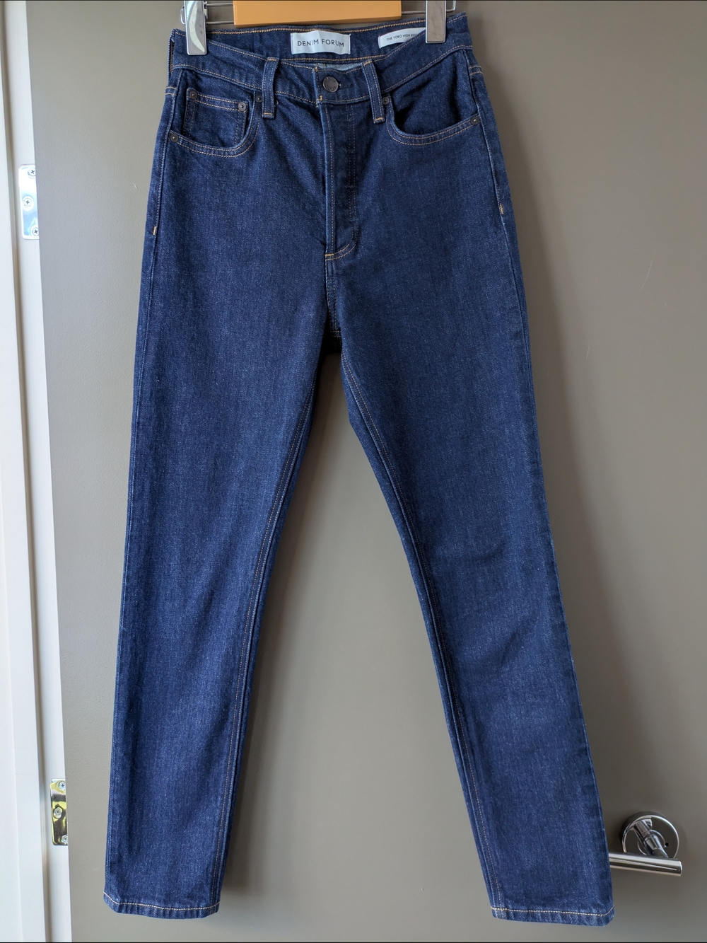 Aritzia Denim Forum The Yoko High Rise Slim Jeans 28L Inky Blue Size 26
